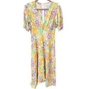Faithfull the Brand Dress Women's 4 Marie Louise Midi Ade Floral